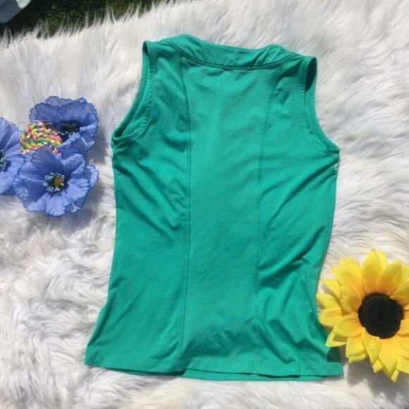 Nike Dri Fit Turquoise Green Workout Gym Top Sz M - Picture 4 of 6